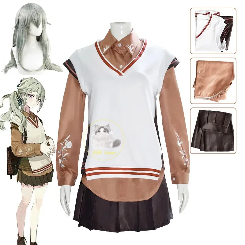 

Anime Project Sekai Colorful Stage Wonderlands × Showtime Kusanagi Nene Cosplay Costume Princess Dress Wig Halloween Clothing