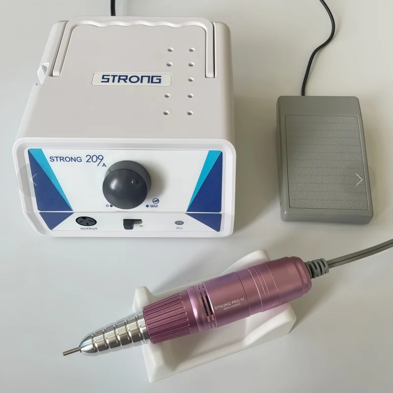 Nuevo fuerte 210 /209B 65w 45000RPM taladro de uñas Micromotor máquina de manicura para pulir uñas pedicura taladro de decoración de uñas