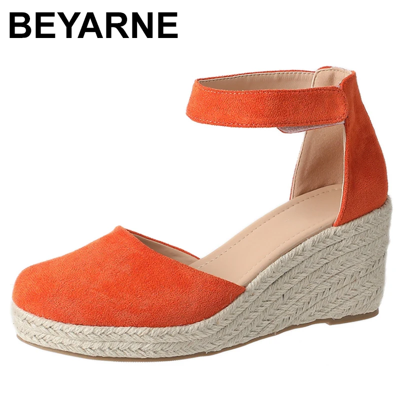 

Летние модные эспадрильи на платформе, женские туфли на высоком каблуке, на массивной платформе для отдыха, большой размер