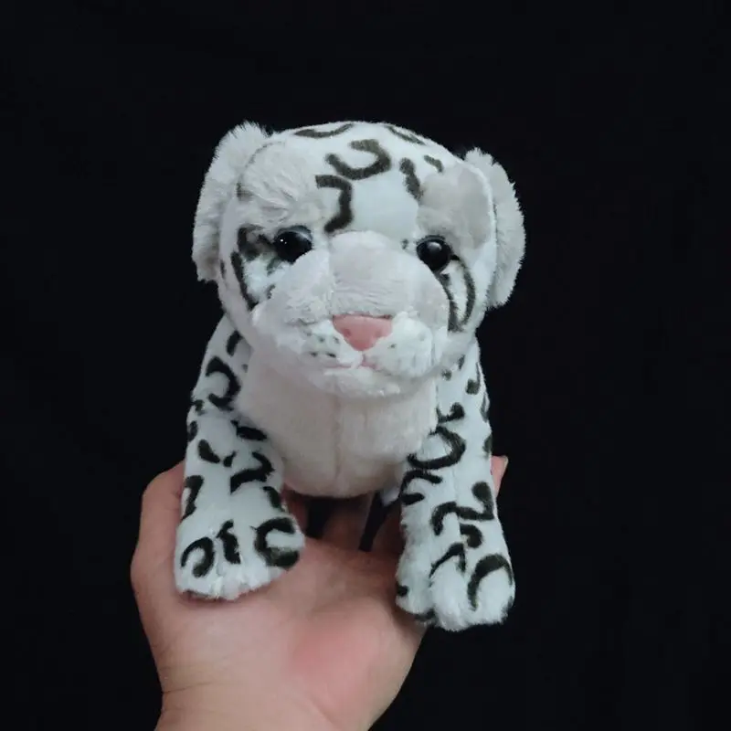 

L24cm Simulated Snow Leopard Plush Toy Grass Leopard Lotus Leaf Leopard Ultra-soft Mugwort Leopard Doll Kids Girl Birthday Gift