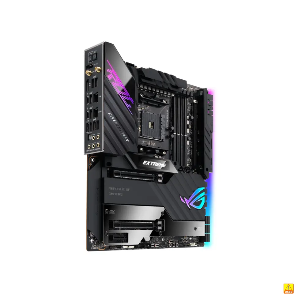 لوحة أم ASUS ROG CROSSHAIR VIII EXTREME مقبس AM4 CPU DDR4 5000(OC) MHz ذاكرة شريحة X570 موسعة ATX - 2