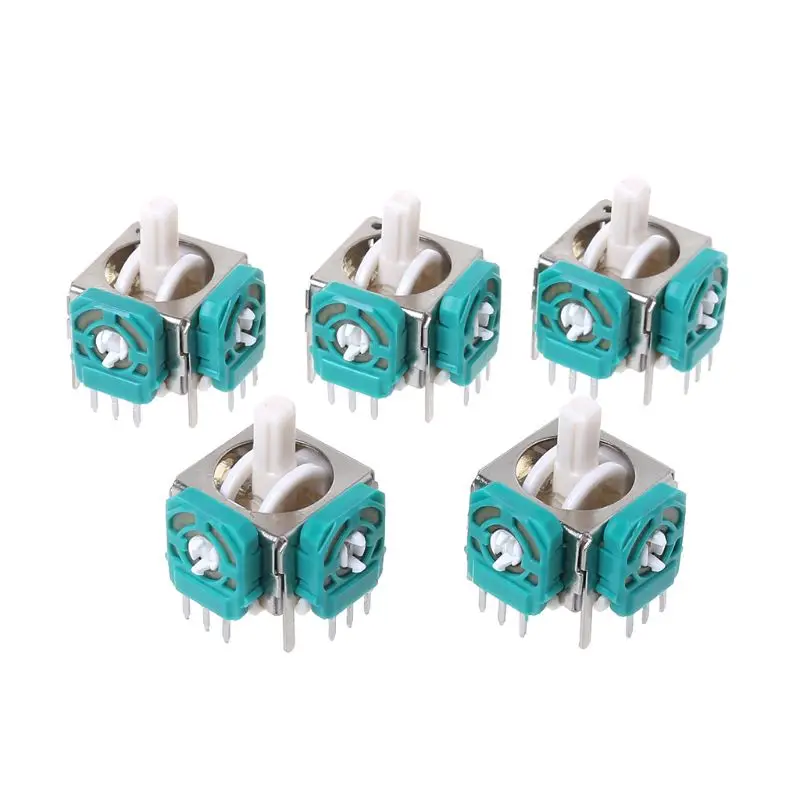 ESTD 5PCS/PACK 3D Analog Joysticks Module Repair Spare Accessory for NGC Green