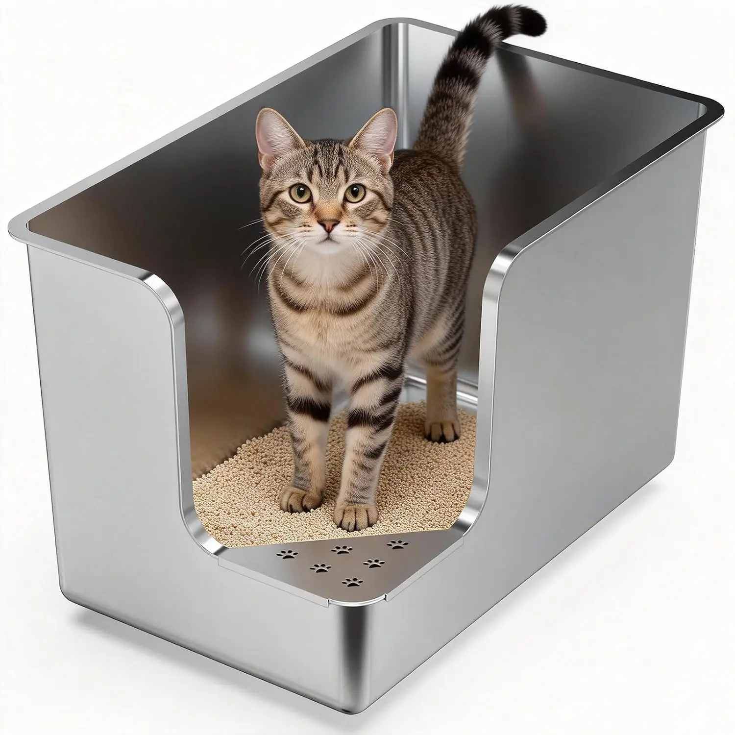 Stainless Steel Litter Box 11.8