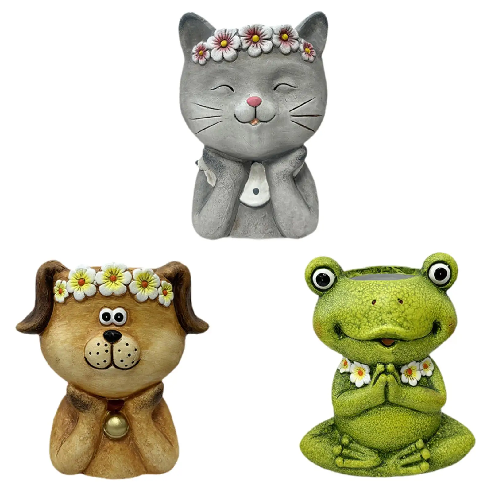 Pottery Plant Pot Flower Vase Indoor Outdoor Plants Decoration Organizer Plants Holder for Home Balcony Windowsill Shelf Bedroom