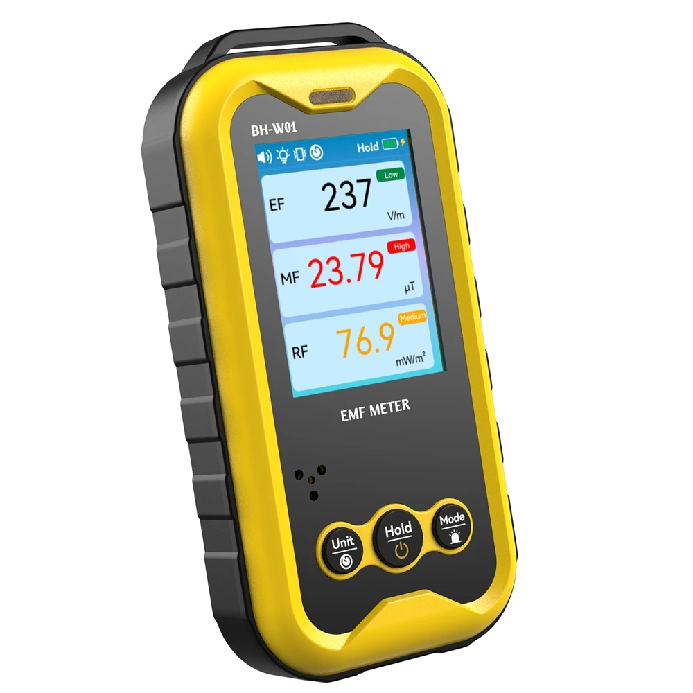 

Smart EMF Meter Real Time Curve Chart Electromagnetic Radiation Tester Alarm Electric Field Magnetic Field RF Radiation Detector