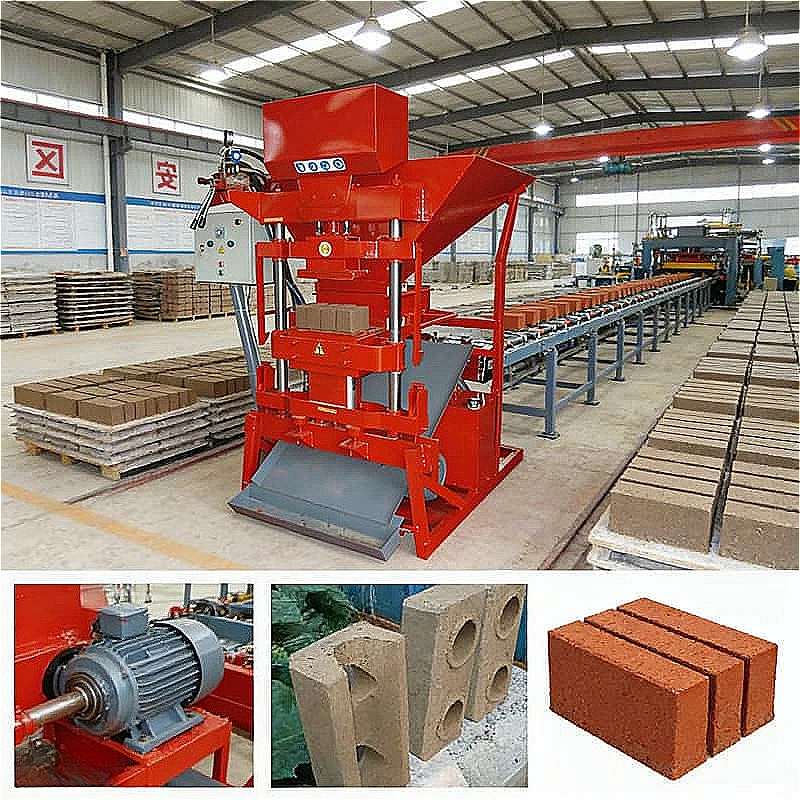 Brick Machine Mobile Concrete Block Maker Manual Hollow Solid Paver Interlock Brick Production For Construction Site Customized