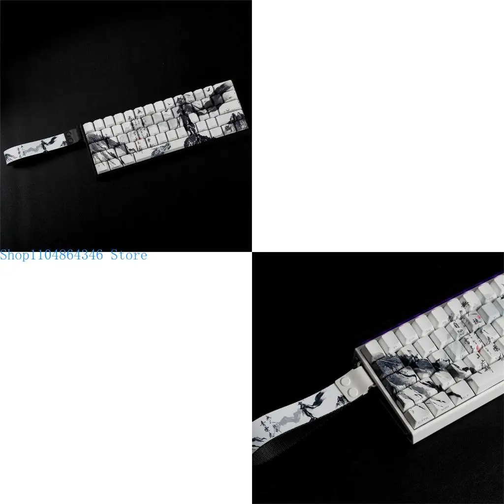 5ASD 60% 68% Mechanische toetsenborden KeyCaps PBT legendes Chusen Art ANSI s compatibel