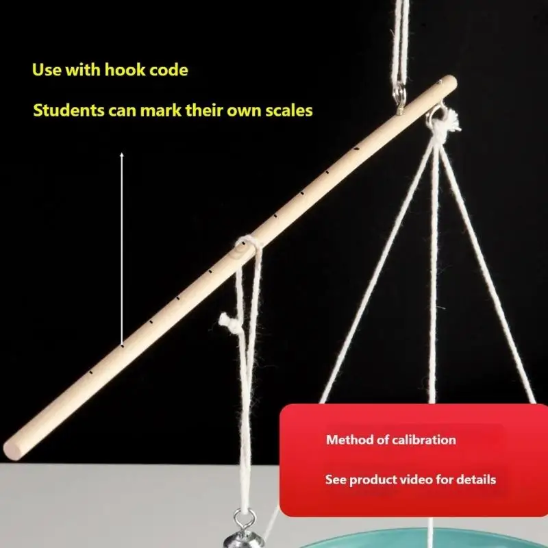96BA Balkenbalance-Lehrset zum Vergleichen der Gegengewichtsposition und der Tablettlast, DIY-Holzhebelanordnung mit Gewichten – Detail 7