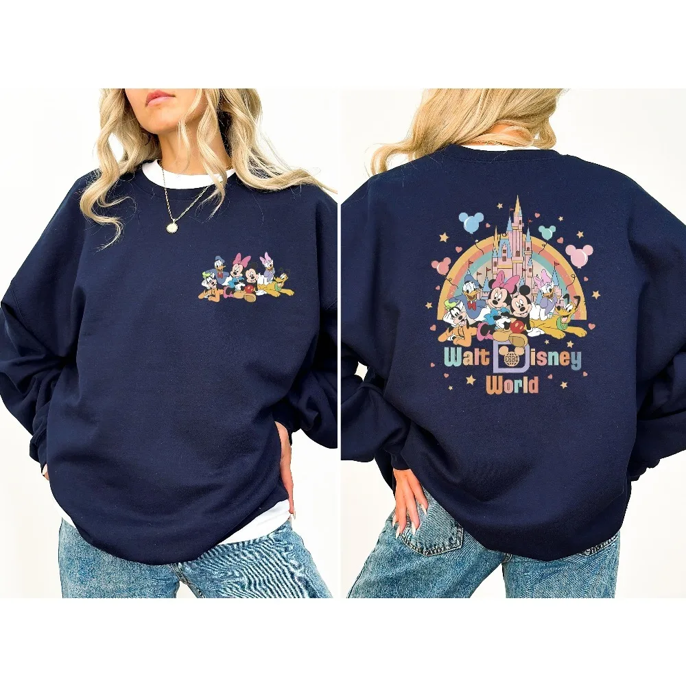 Der neue bedruckte Pullover mit Disney-Mickey-Motiv ist ein lockeres und warmes Paar-Sweatshirt für trendige Mädchen im Herbst 2023