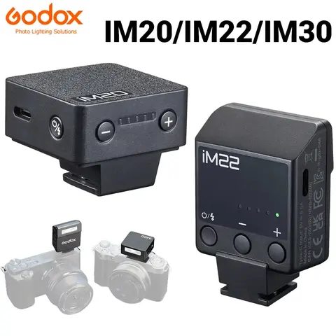 Godox IM20/IM22 Mini Camera Flash for Canon Fuji f1-230 Sony zv1 zve10 Ricoh gr3 Nikon Panasonic Olympus Pentax Most SLR Cameras