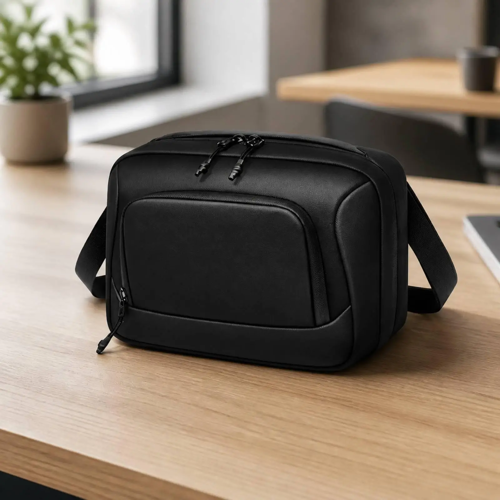 Portable Travel Storage Pouch Oxford Fabric Cable Organizer Bag Detachable Shoulder Strap Electronics Case for Business Trips
