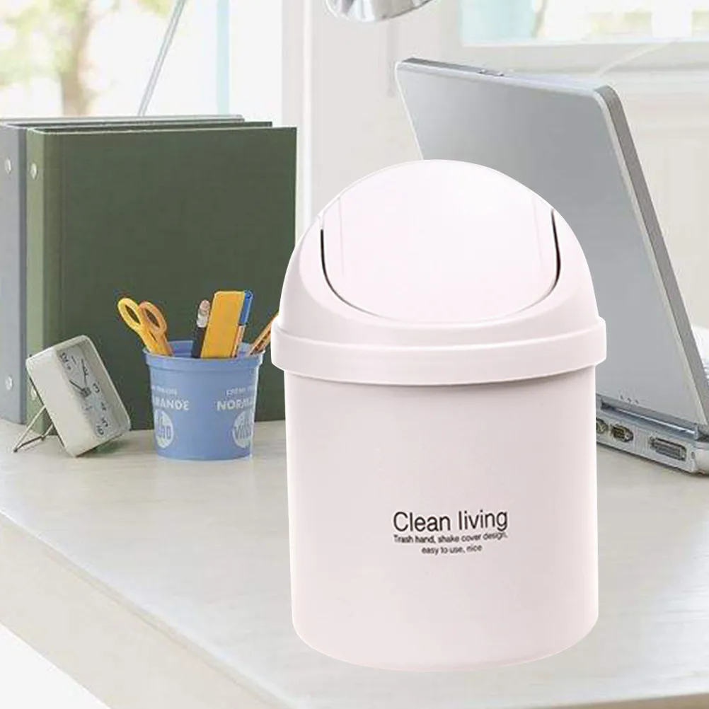 

Настольная корзина для мусора с откидной крышкой из полипропилена, мини-урна для автомобиля, дома, офиса, может использоваться как коробка для салфеток, пепельница, подставка для стаканов, для монет