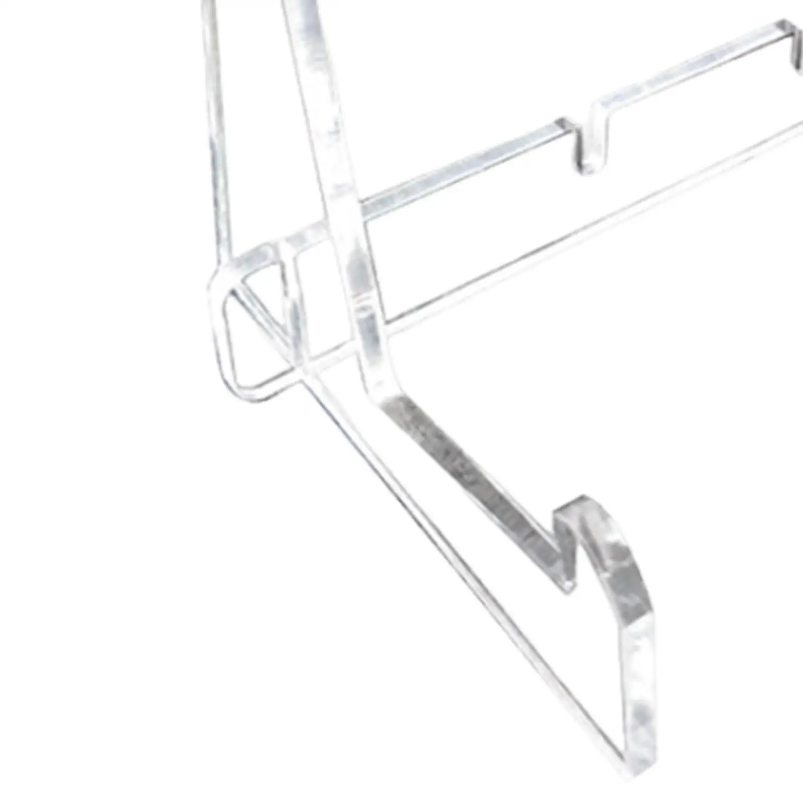 Minimalist Acrylic Book Stand Adjustable Ledges Shelf Storage Display Easel for Recipe Albums Magazines