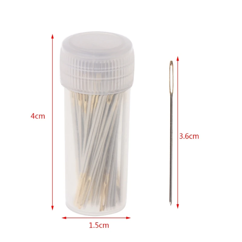 100Pcs Tail Embroidery Fabric Stitch Needles Craft Tools Size 26 for 14CT