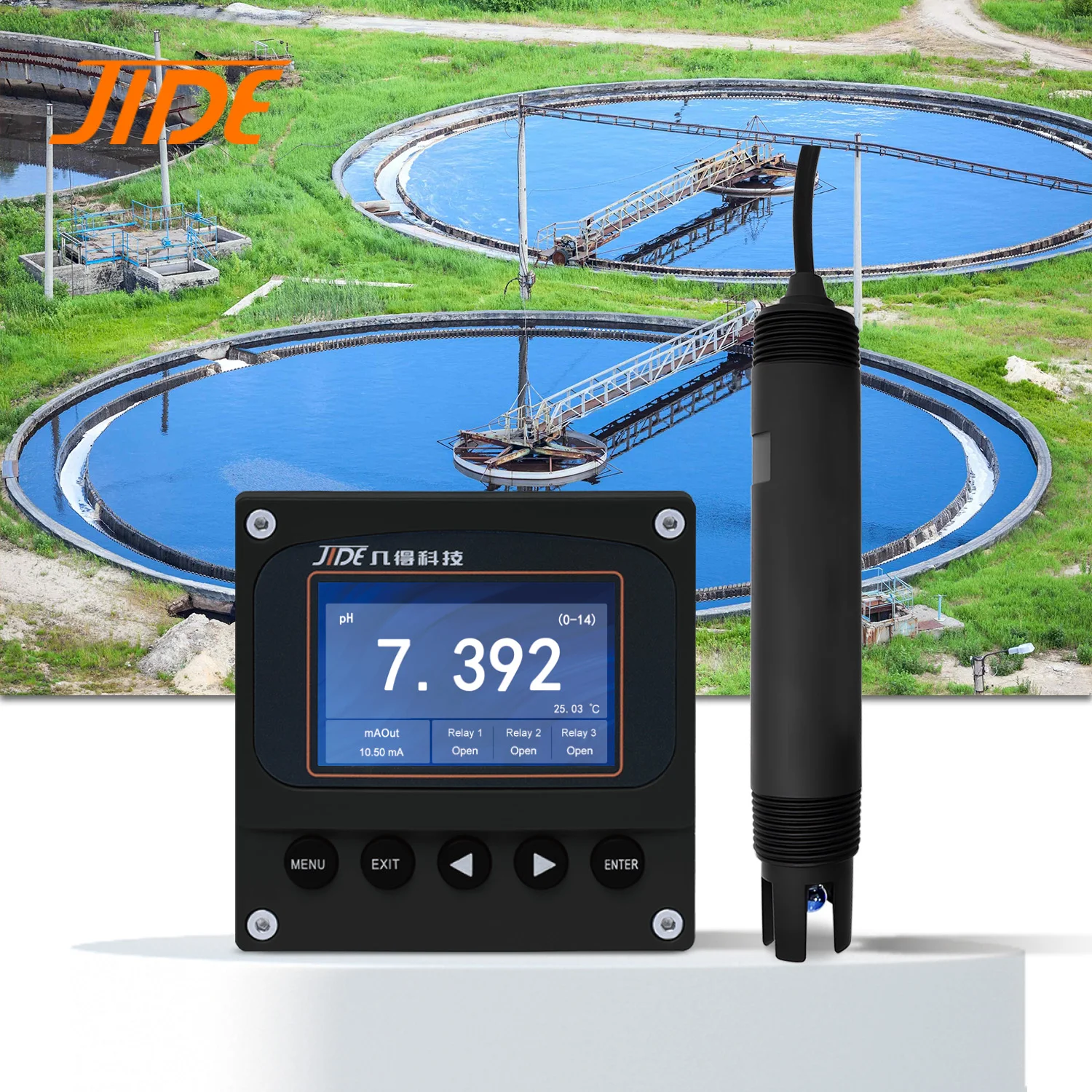 High Quality ph sensor for Water water treatment ph controller longer lifespan pH sensor electrode transmitter