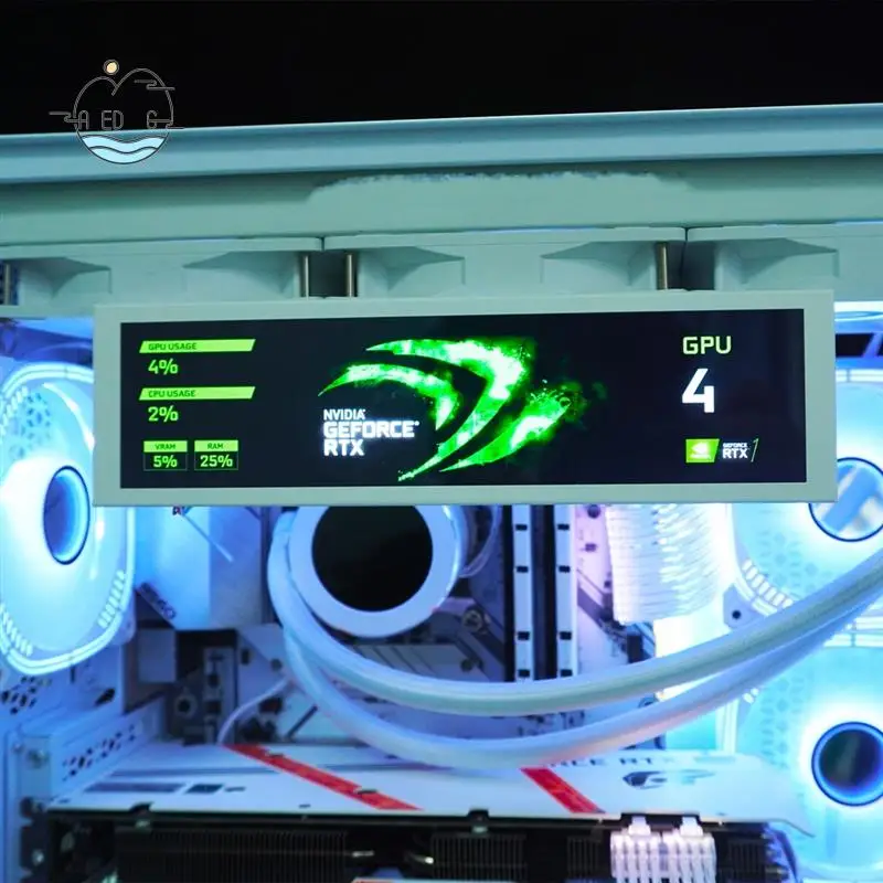 

AED6-8.8Inch Computer Temp Monitor (Dynamic Theme Supported), IPS Type C Secondary Screen CPU RAM HDD Data FPS Monitor
