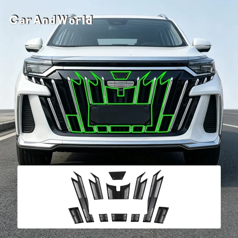 Upper Center Grilles Insert Screening Net Insect Protective Guard Mesh Cover Accessories For Geely Okavango‌ L 2023-2026