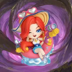 Pool Party Miss Fortune Figure Genuine Original Packaging Brand New(We don't have in-game Digital to give away)