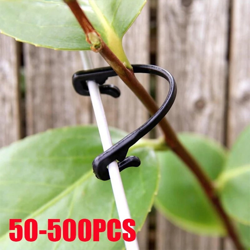 50-500PCS Plant Vine Binding Clip Garden Plants Fixed Clip Buckles Tomato Vegetable Grape Support Vine Clip Fixed Plant Clip