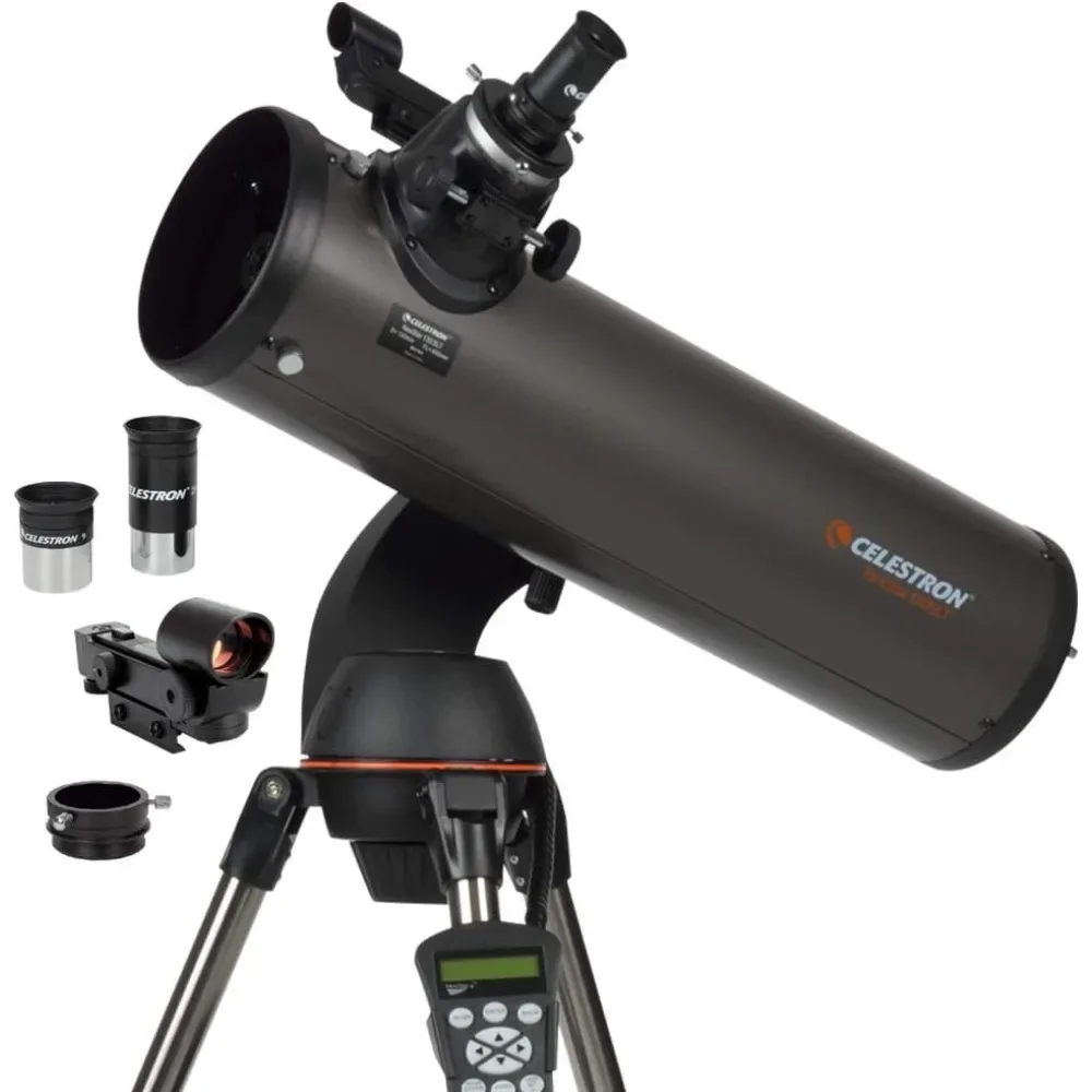 130SLT Computerized Telescope Compact and Portable Newtonian Reflector Optical Design Computerized Hand Control 130mm Aperture