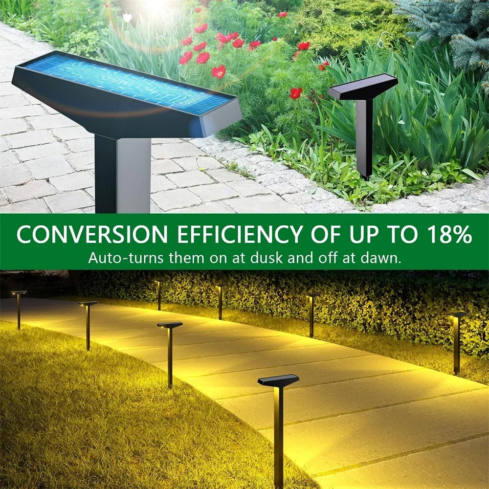 1/4 Pack Solar Pathway Lights Outdoor Solar Lights IP65 Waterproof Garden Lights Solar Lamp Outdoor Landscape Lamps for Lawn