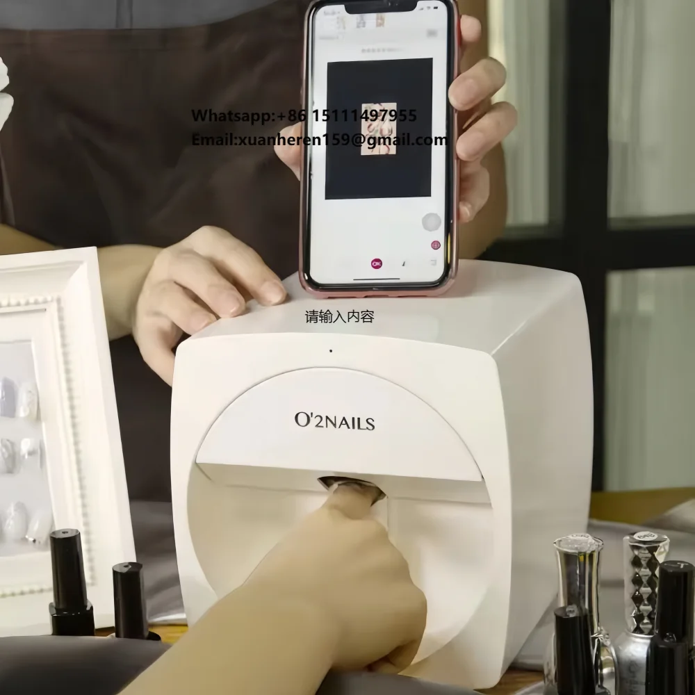 O2nails Nail Printer V11 Portable Professional Manicure Equipment 3D Nail Art Machine WiFi Enabled ABS Material