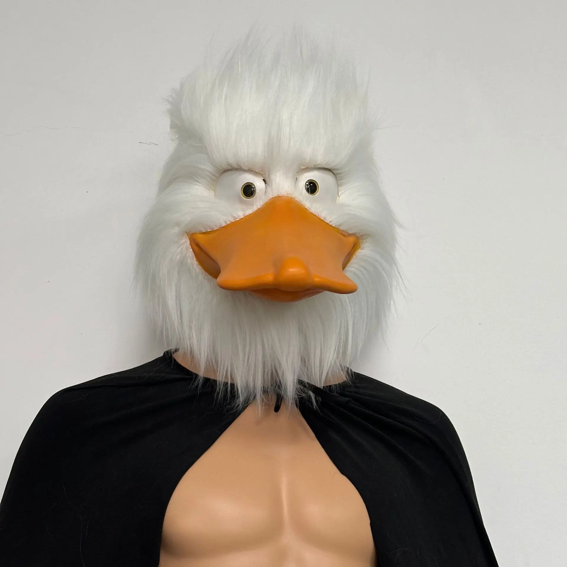 Plüsch-Enten-Vollkopfmaske Latex-Entenschnabel Tiermaske Erwachsenen-Halloween-Cosplay Maskerade Karneval Kostüm-Party-Requisite – Detail 1