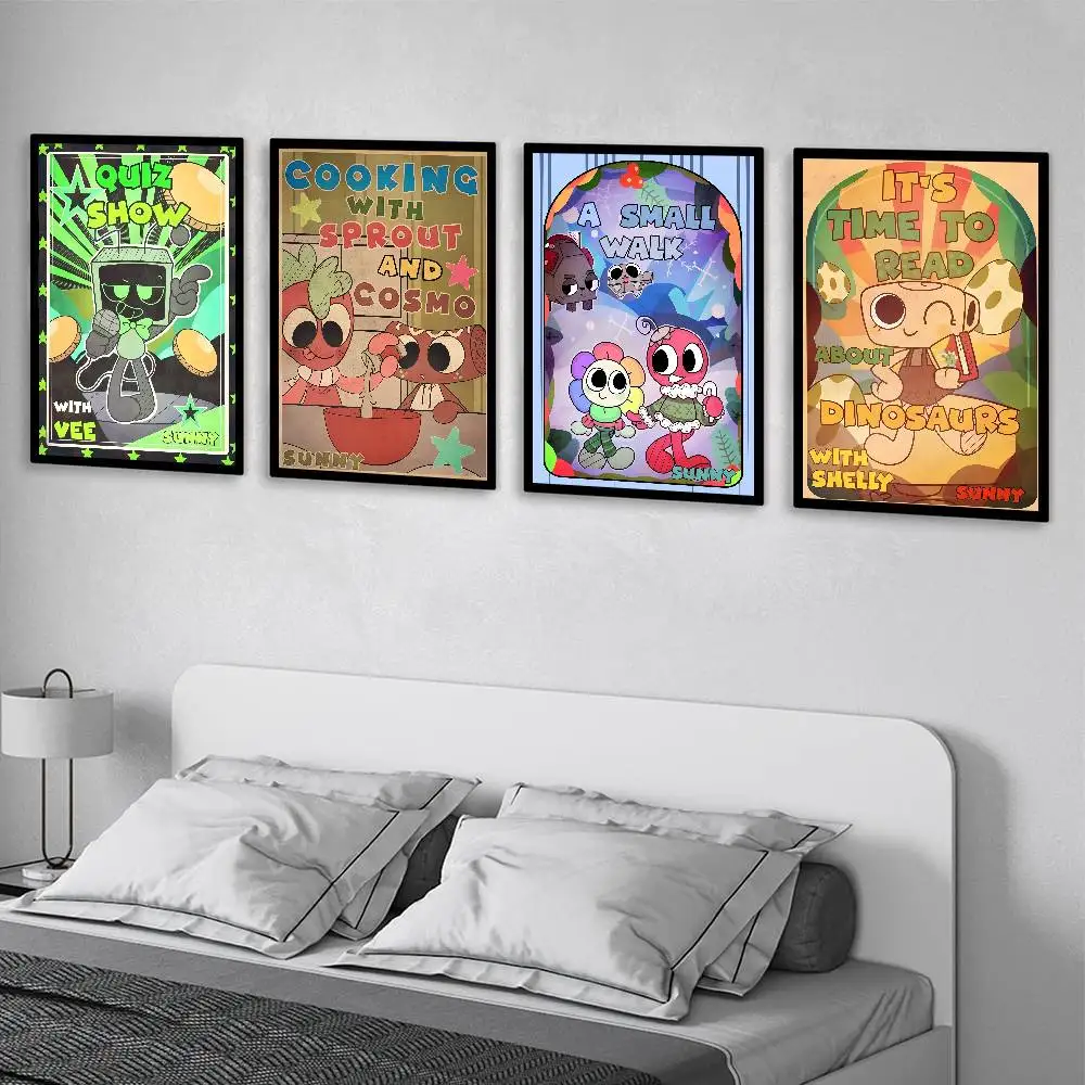 D-Dandys World Pebble Sprout ملصق غرفة المعيشة المنزلي غرفة النوم بار المدخل لزجة جدار الفن الطباعة ديكور جمالي مقاوم للماء