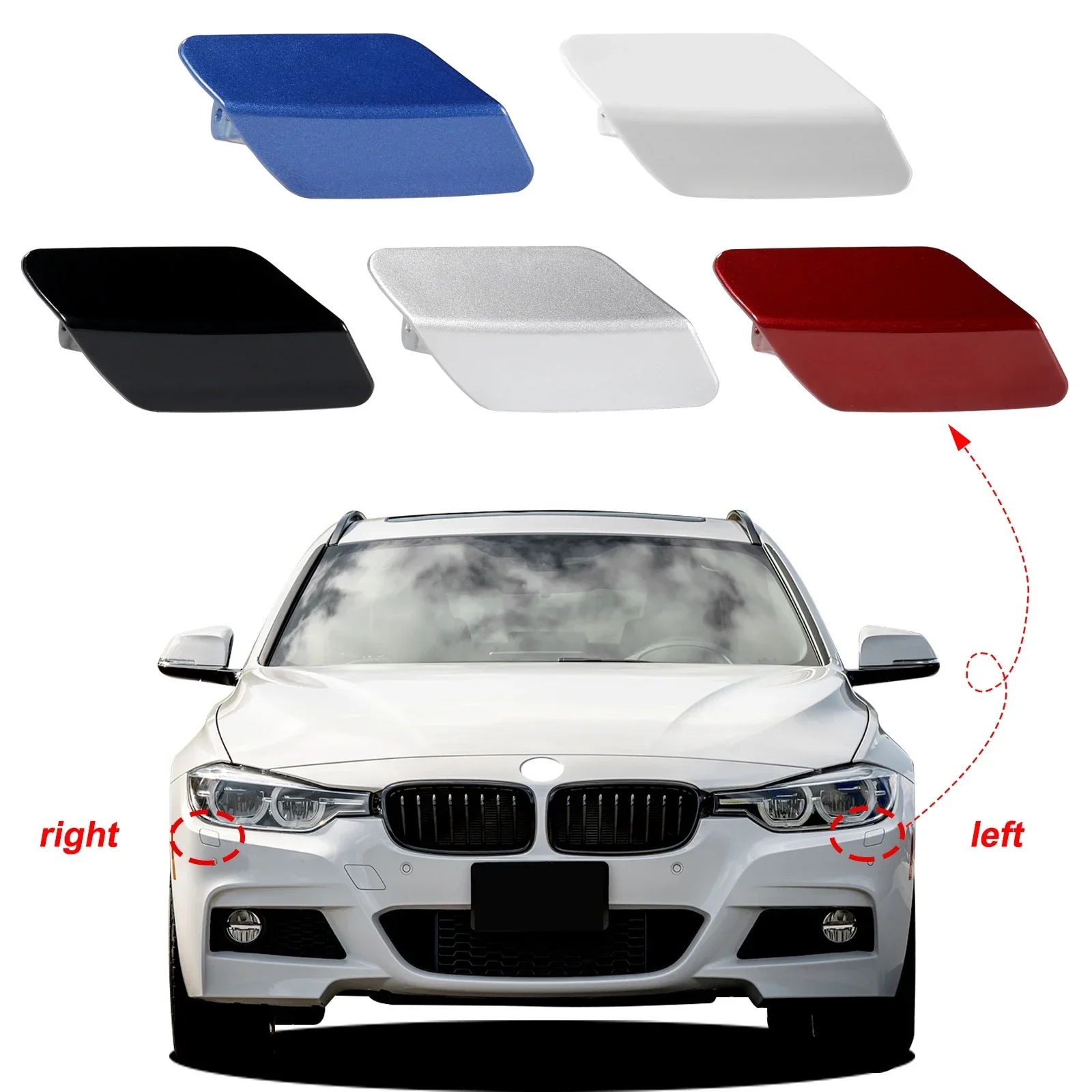 Tapa de la cubierta de la arandela del faro del parachoques delantero para BMW 3 F30 320 328 330 330 340 M SPORT 2013 2014 2015