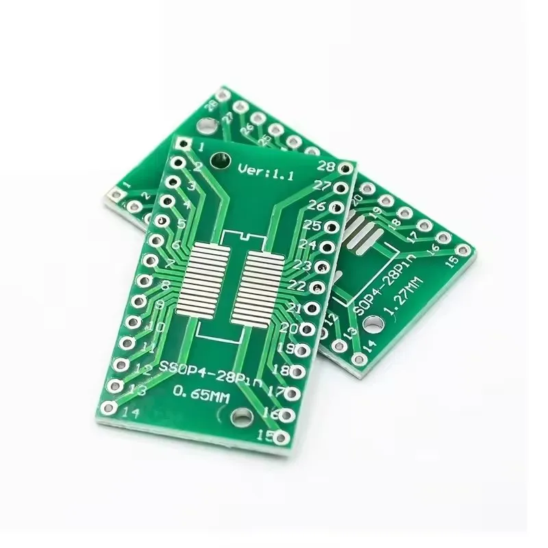 Универсальный адаптер-переходник SOP8/SSOP10/SOP16-SOP28 на DIP/SMD (шаг 0,65 мм/1,27 мм) для микросхем SOIC/TSSOP SOP14, 10 шт.