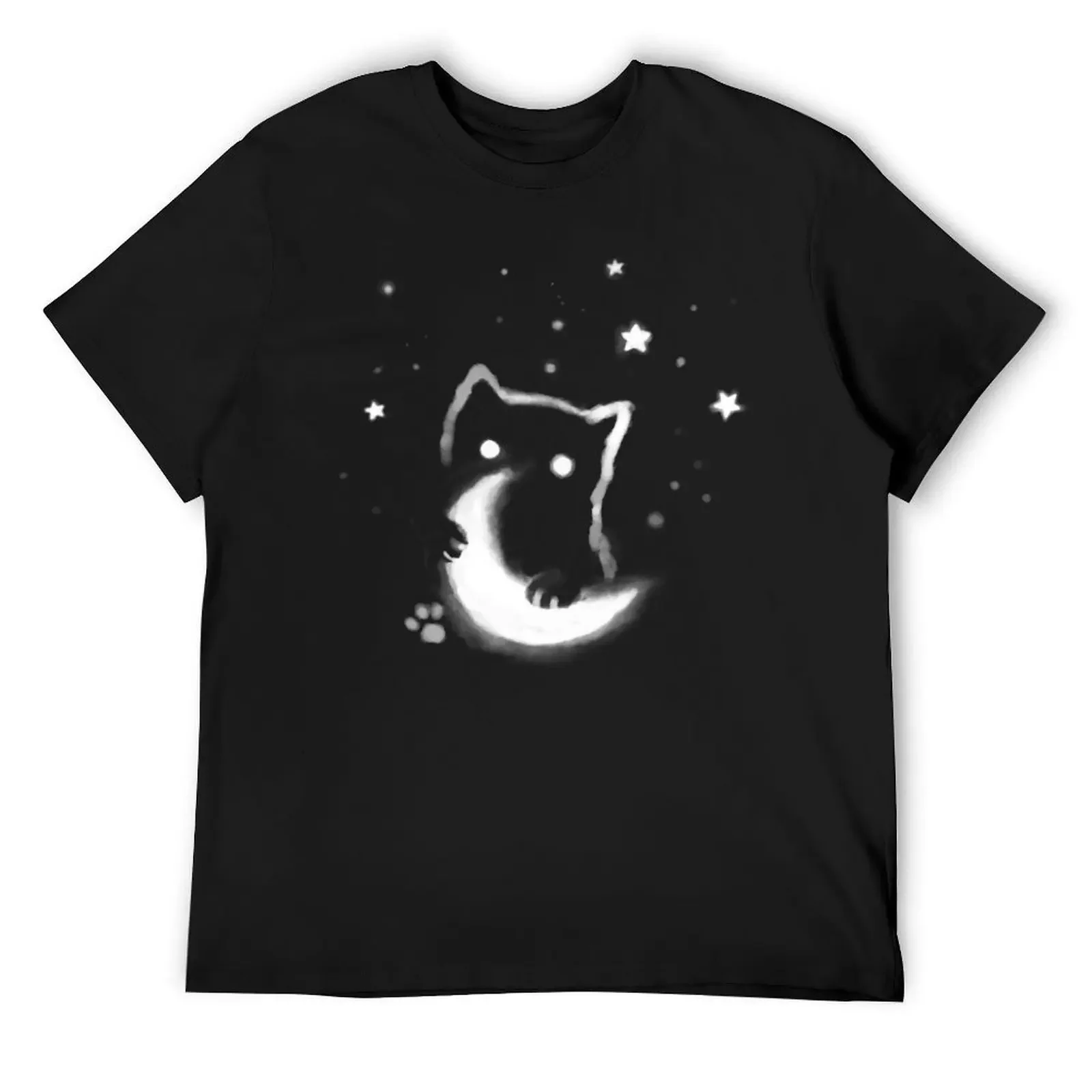 

Футболка Moon Cat, топпинг, рубашка на заказ, рубашка Croswit, мужские заготовки, большие и высокие футболки для мужчин
