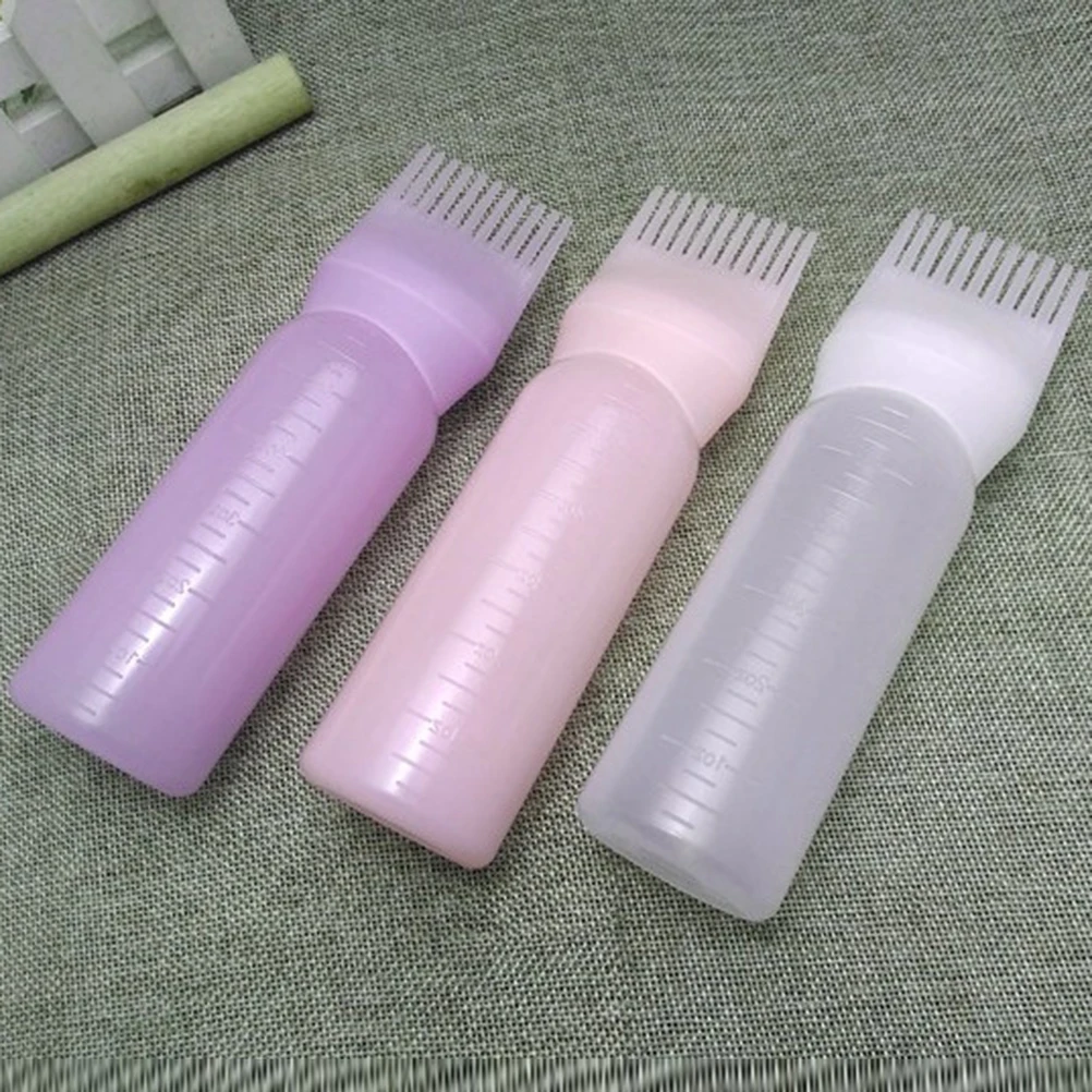 

3Pcs Hair Dye Bottle Applicator Comb with Graduated Scale Salon Hair Coloring Bottle Even Color Distribution Applicator