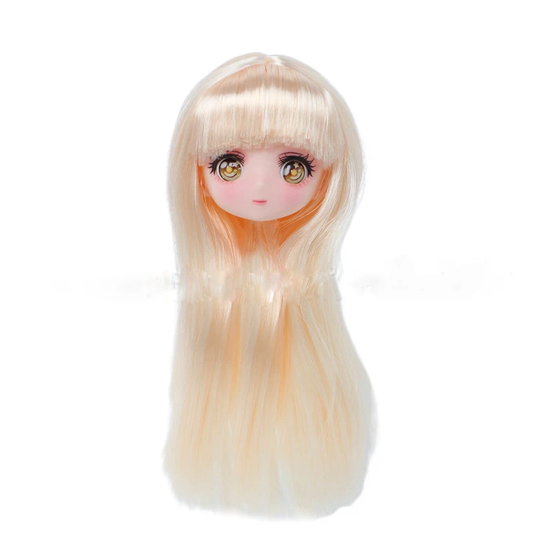 Nieuwe Mode 30Cm Naakt Lichaam Dress Up Pop Hoofd 1/6 Bjd Pop Hoofd Kort Lang Haar Vervanging Hoofd Pop speelgoed Verjaardagscadeau