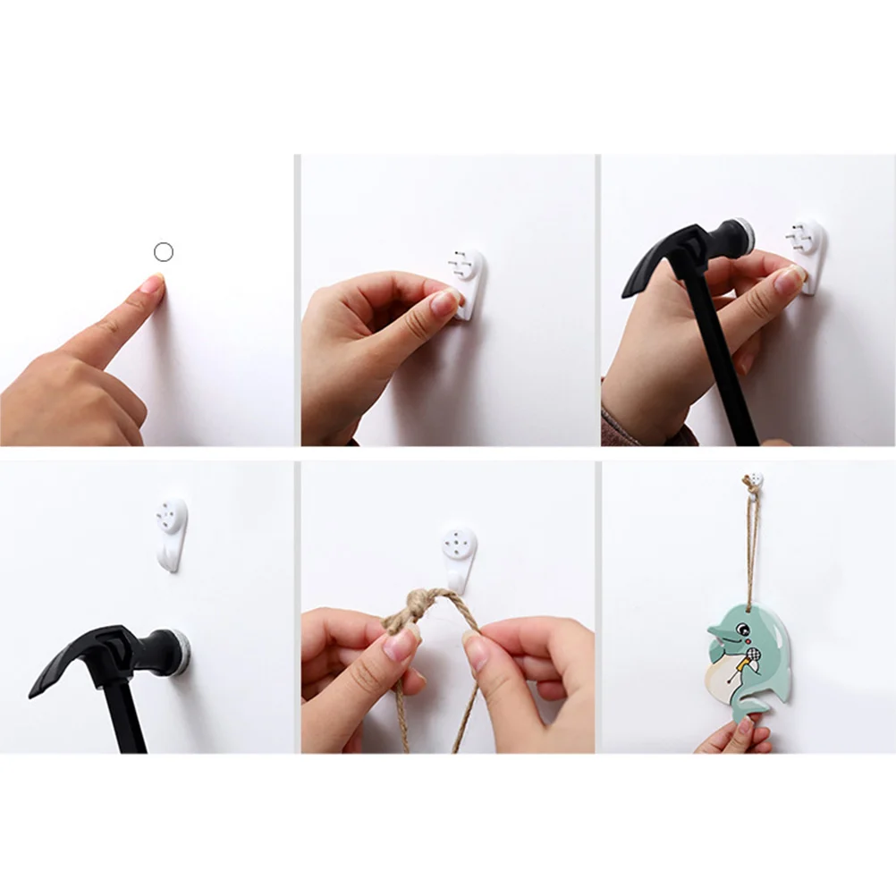 40 Pcs Wall Pocket Hooks Seamless Photo Frame Nails Coat Hanger Clock Invisible