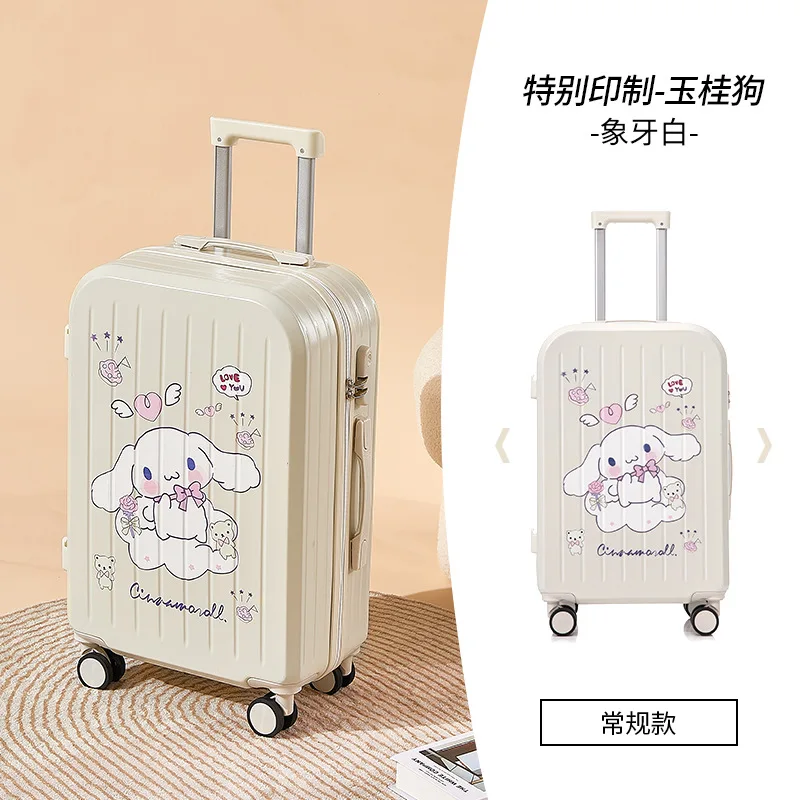 New Cinnamoroll Kuromi Anime Kawaii Sanrio Luggage Multi-Functional Trolley Box Cute My Melody Combination Case Gifts for Girls