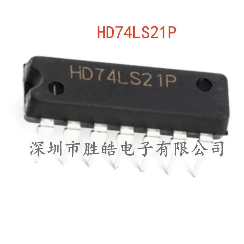 (10PCS)    HD74LS21P    74LS21P   4 Input Double with Door   Logic Chip  Straight In    DIP-14   HD74LS21P   Integrated Circuit