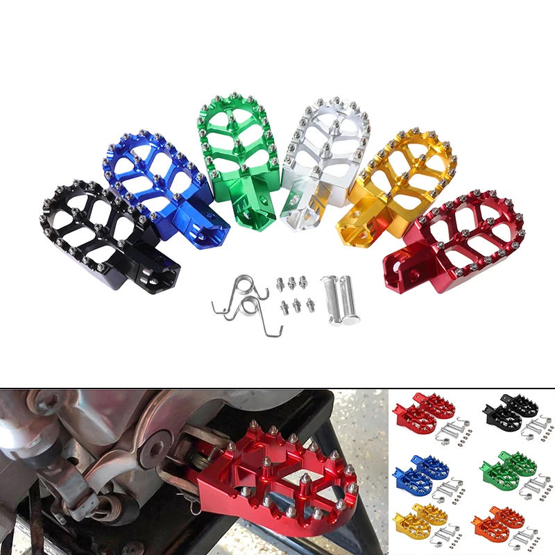 Motorcycle Universal CNC Foot Pegs Pedals Rest Footpeg For Honda CRF XR 50 70 110 Chinese Pit Bike Orion Lucky MX Thumpstar KAYO