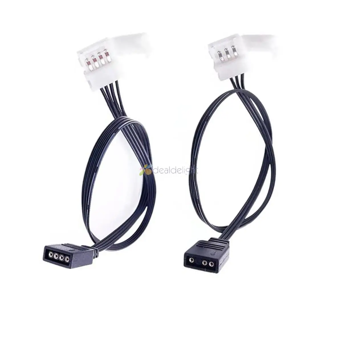 2pc ARGB Strip Connector Male To 10mm Clip No Soldering 5V 3Pin / 12v 4pin RGB for MSI A SUS ASRock AURA Ws2812b Ws2811 Strip