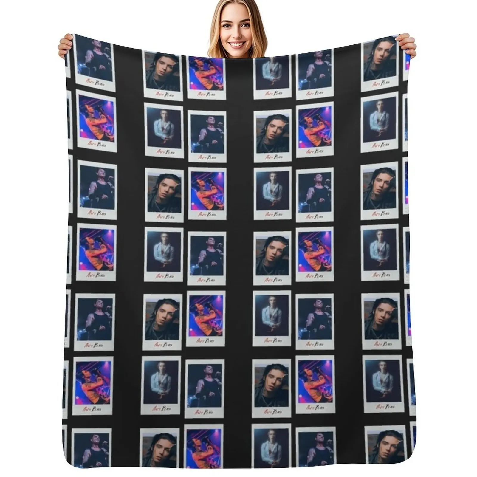 

Andy Biersack Sticker Set / T Shirt Throw Blanket Extra Large Throw Soft Big Comforter Sofa Blankets