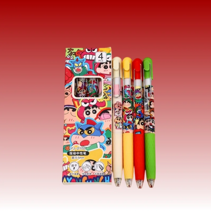New Crayon Shin-chan Press Gel Pen Creative Personality Quick-drying Smooth Student Special Test Brush Pen Learning Stationery view 5