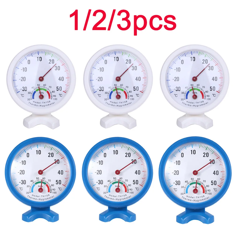 1-3pcs Thermometer Hygrometer Bell-shaped LCD Digital Scale for Home Office Wall Promotion Mount Indoor Temperature Measure Tool