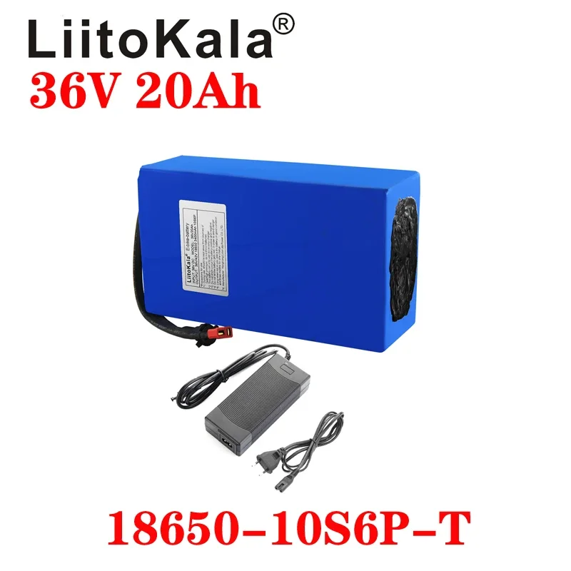 LiitoKala Hot Sale 36V Lithium Battery  20AH Electric Bike  36 V 20ah 1000W Scooter  With 30A BMS 42V2A Charger