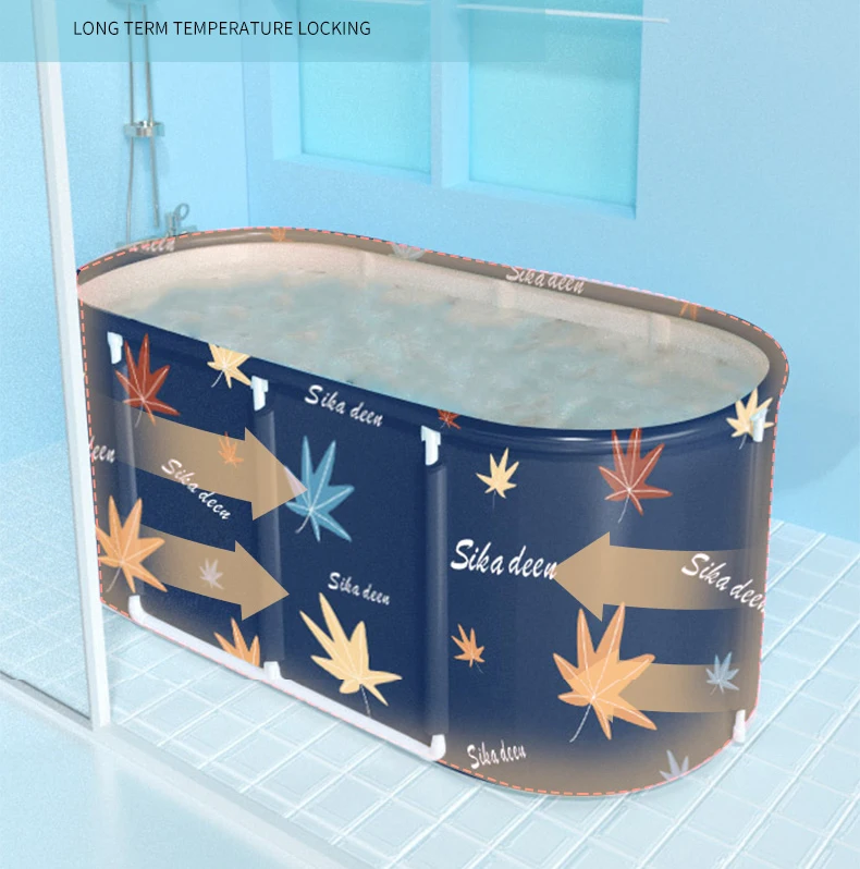 Foldable Big Size Deep Portable Ice Soaking Tub BathtubFoldable Collapsible Tub for Adults