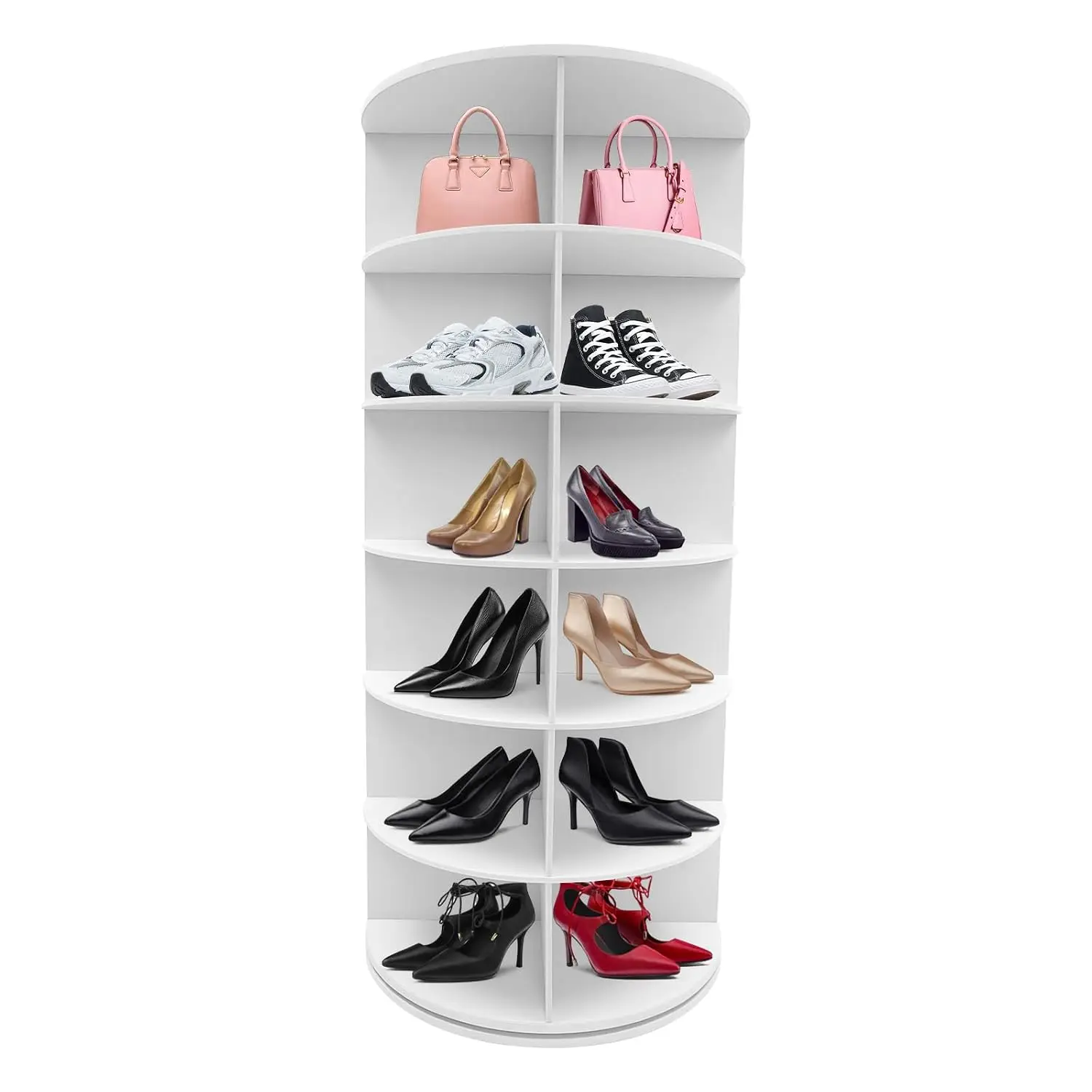 Rotating Shoe Rack Tower 360 Spinning Organizer Closet Storage, Customized