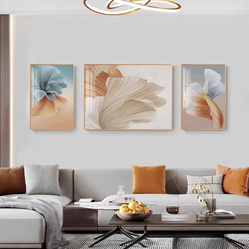 

Cream wind, living room decorative painting, sofa background wall, elegant atmosphere hanging painting
