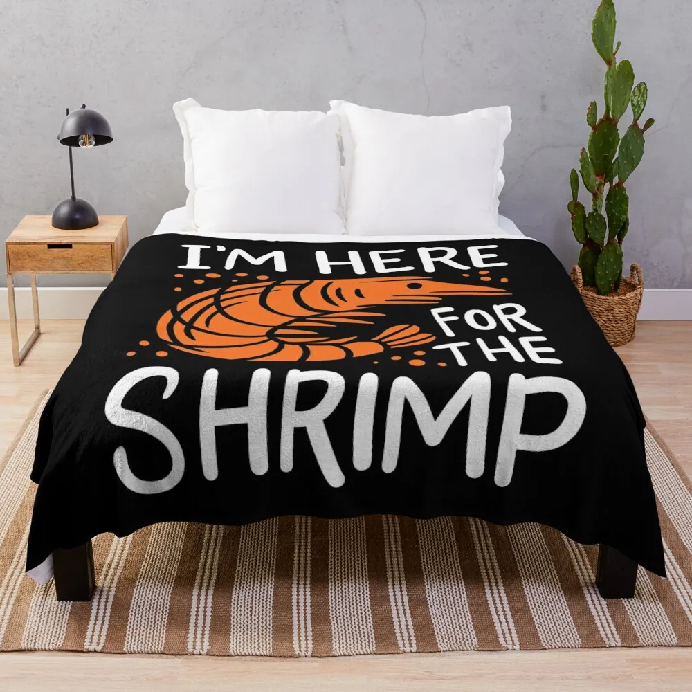 

Shrimp Seafood Throw Blanket funny gift Blankets Sofas Of Decoration Blankets