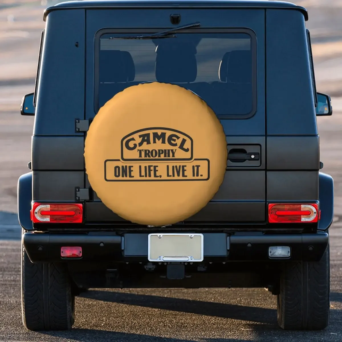 Custom Camel Trophy One Life Live It Tire Cover Case Bag Pouch for Jeep Car Wheel Protectors Accessories 14\