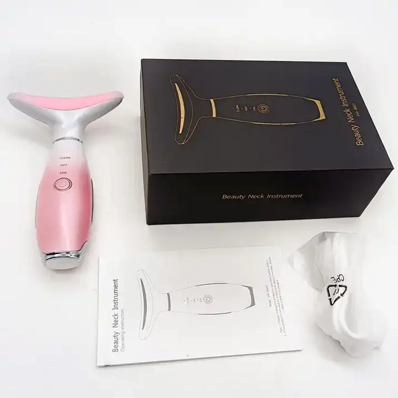 أداة تدليك الوجه من كاكوسان للتجاعيد، مدلك الوجه بالاهتزاز مع الحرارية، علاج بالضوء الأحمر للوجه أ