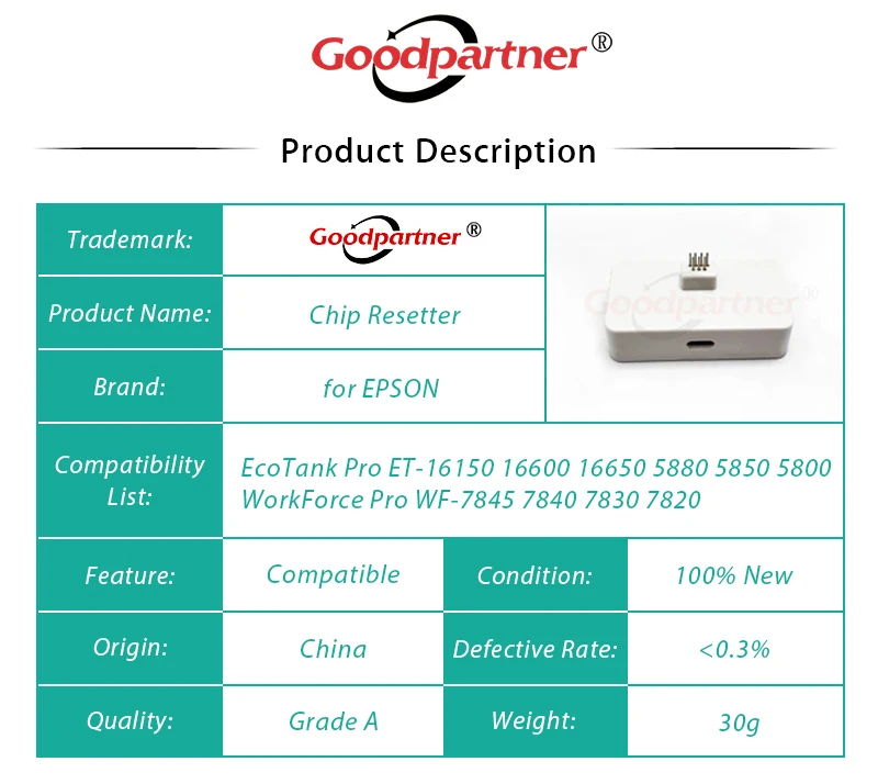 1X C9345 Maintenance Box Chip Resetter for EPSON ET 16150 16600 16650 5880 5850 5800 WF 7845 7840 7830 7820 L8168 L8188 WF7800