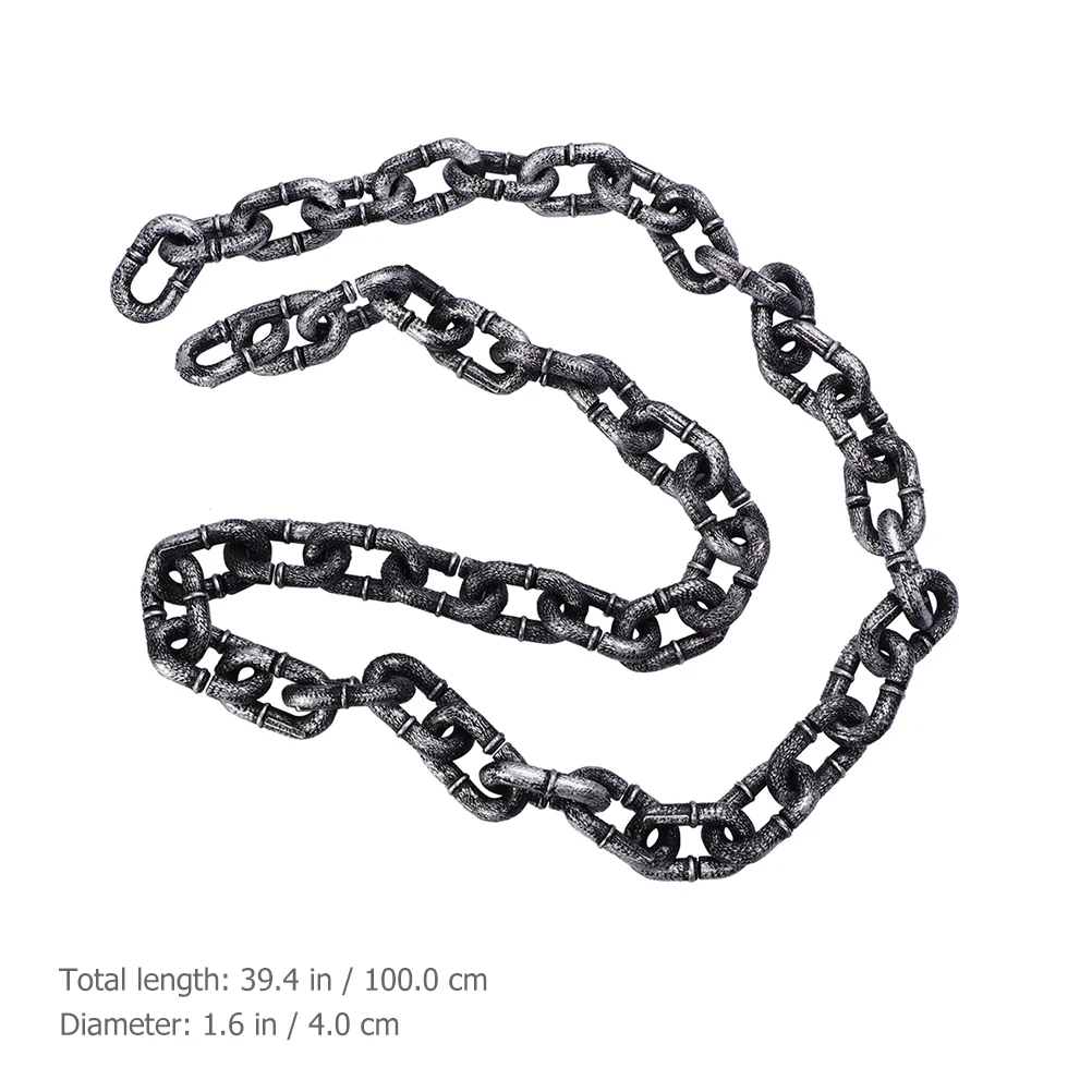 ตกแต่ง CHAIN Links จําลอง MINI เครื่องประดับฮาโลวีนคอสเพลย์เสื้อผ้าพลาสติก Man ตกแต่ง